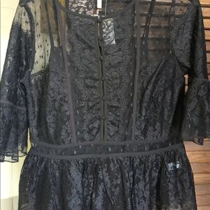 Black lace blouse